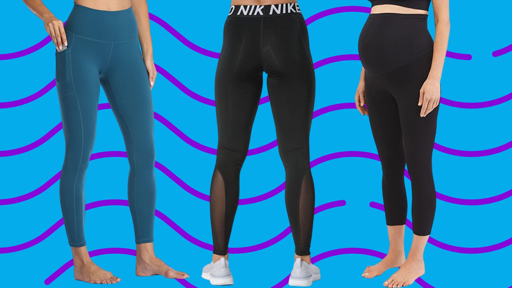 Proyog Women Calf-Length Yoga Tights Workout Yoga Leggings Slim Highwaist  Yoga Pants Teal : Amazon.in: Clothing & Accessories